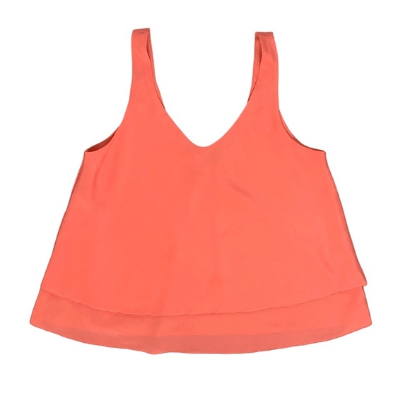 Studio by YDE Women’s Tank Top Crop Tiered  Neon Orange Coral Boho Chic Size M - Picture 2 of 12
